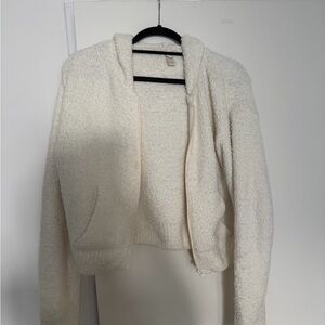 SKIMS Cream Textured Jacket